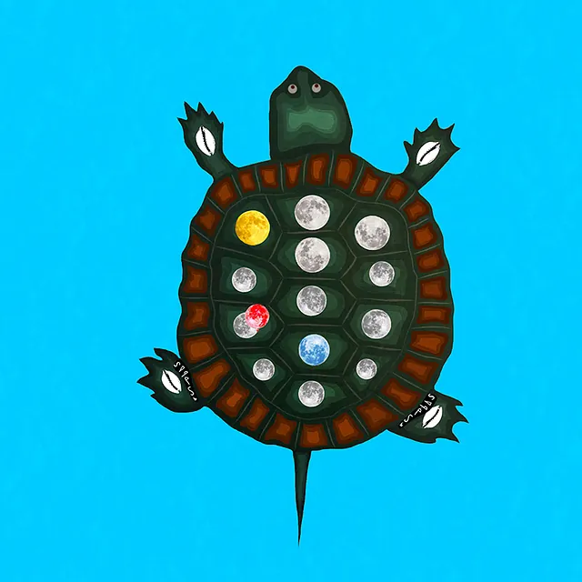 Grandmother Turtle and the Dance of the Thirteen Moons