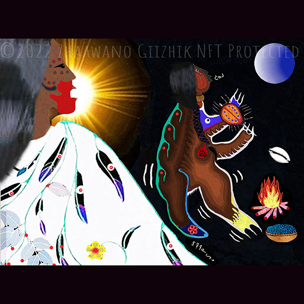 Niibaabimose (She Walks at Night) art print