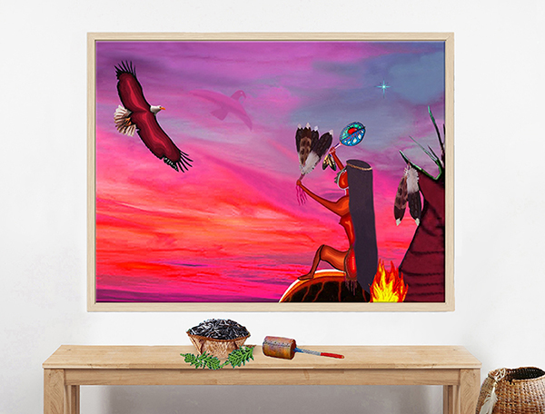 Eagle Woman's Vision canvas print