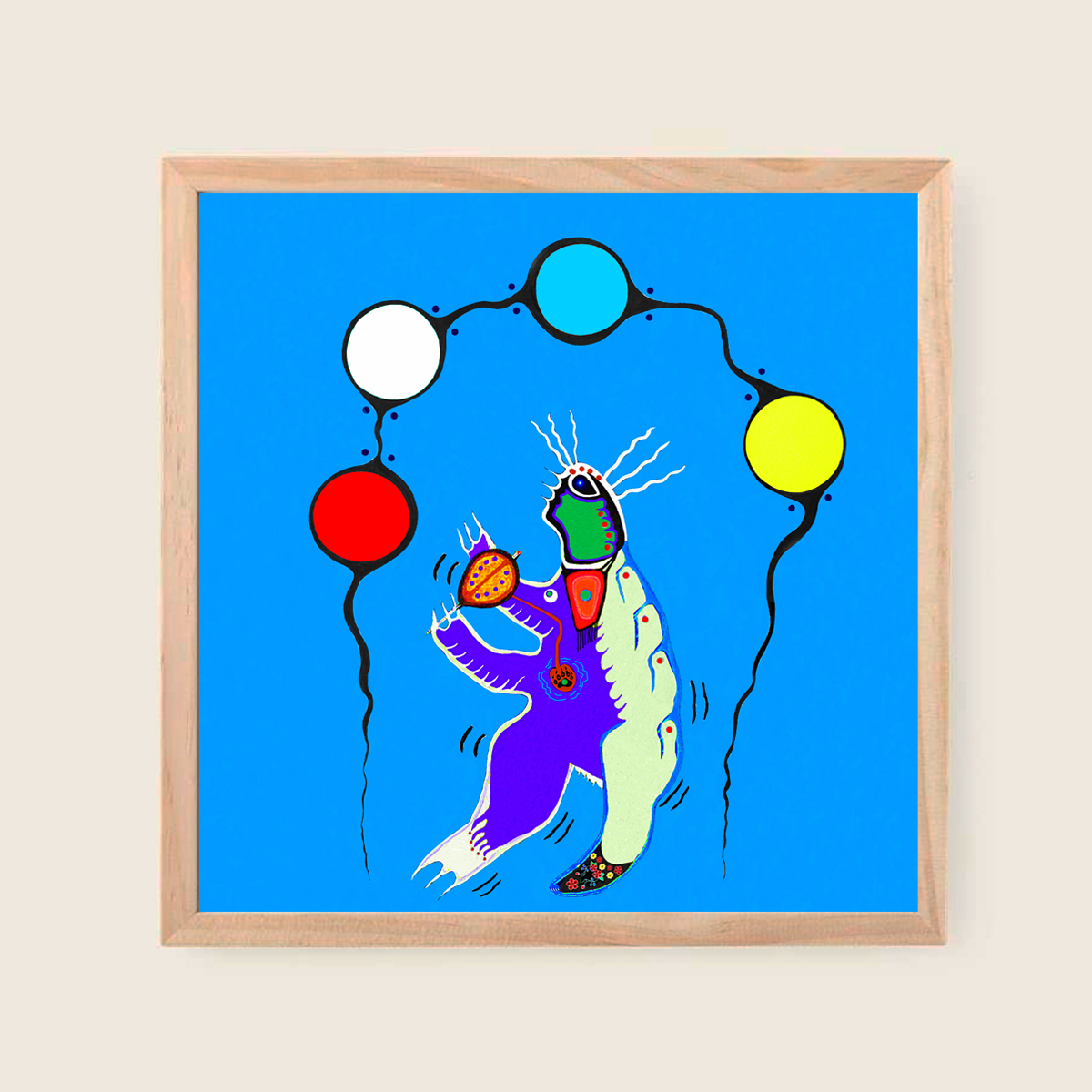 Sky Healer canvas in floater frame