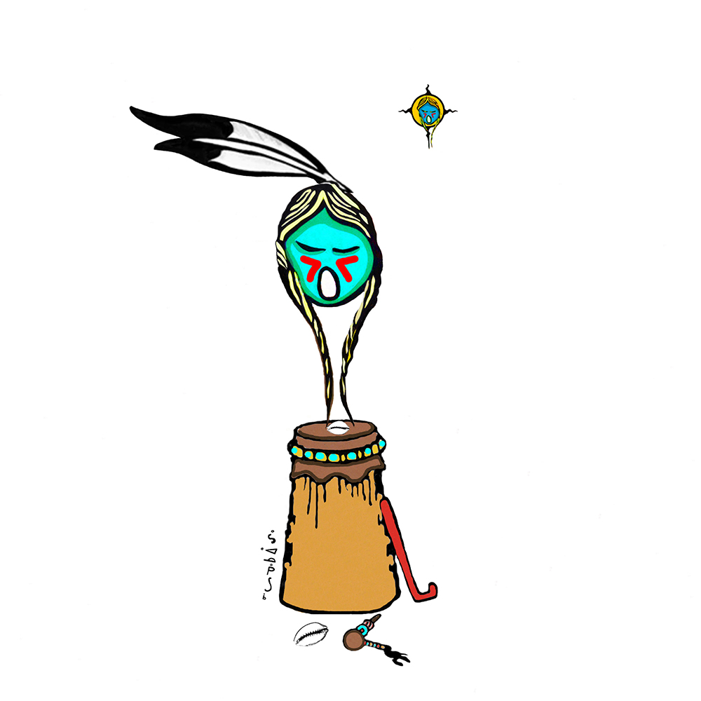 Native Woodland Art print Spirit of Gwiiwizens