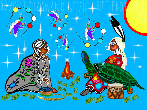 Turtle Star Woman's Teaching art print