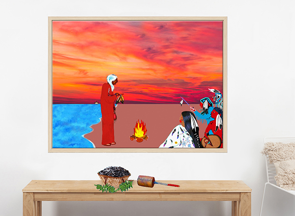 Sunset Ceremony canvas print